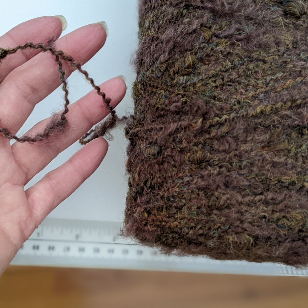 Soft French Boucle Brown cone yarn, mixture of fibers, Made in France - Picture 6 of 13